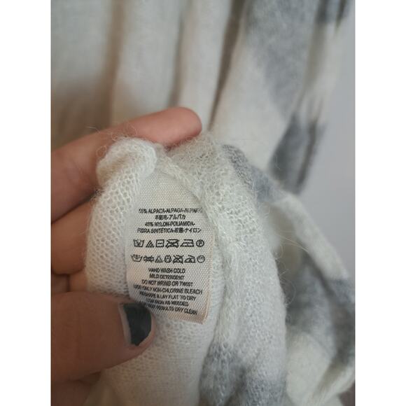 Free People Lafayette Stripe Mock Poncho Alpaca Wool Oversized S - Picture 6 of 6